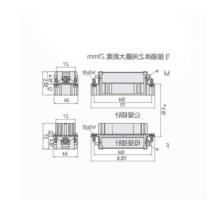 Female core, cold-pressed, suitable for H24B housing, HEEE-064-F, 09320643101